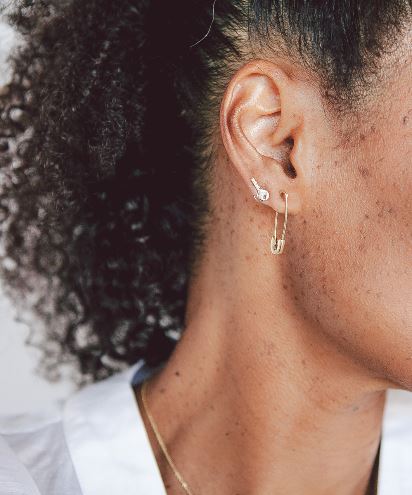 The Giving Keys Mini Key Post Earrings, $42