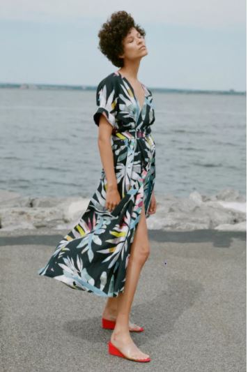 Mara Hoffman Midi Wrap Dress, $425