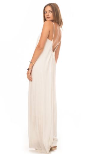 Tissue Knit Ibiza Dress in Cloud by Synergy Organic Clothing, $84 from Modavanit
